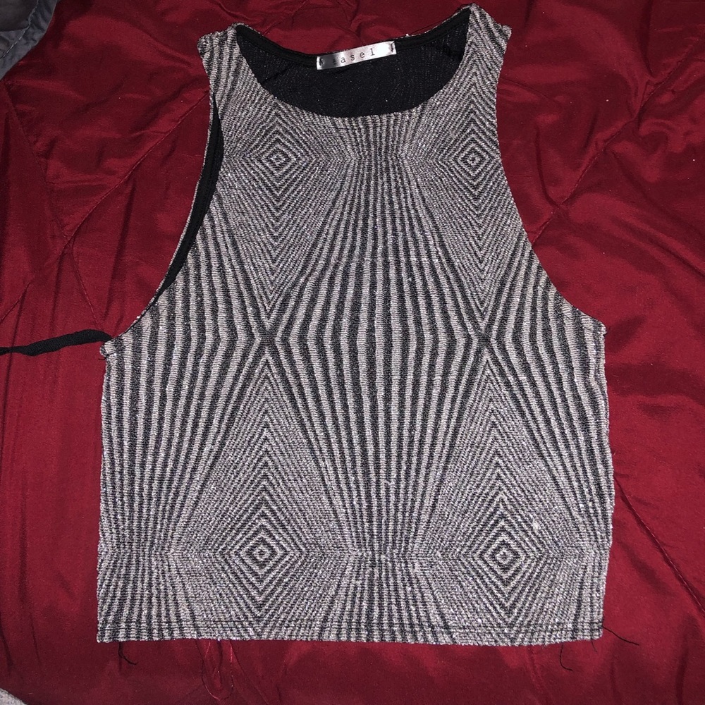 shiny crop top